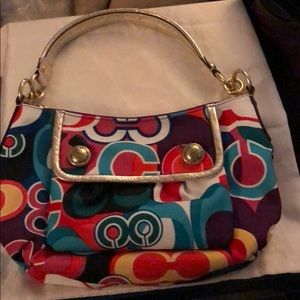 COACH POPPY POP ART GROOVY SMALL HOBO PURSE